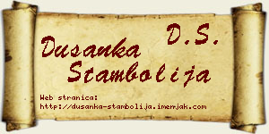 Dušanka Stambolija vizit kartica